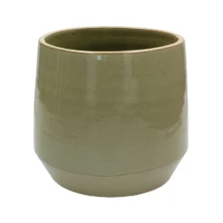 Bloempot, steengoed, groen, Ø 21 cm