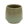 Bloempot, steengoed, groen, Ø 15 cm