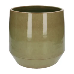 Bloempot, steengoed, groen, Ø 26 cm