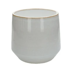 Bloempot, steengoed, wit, Ø 21 cm