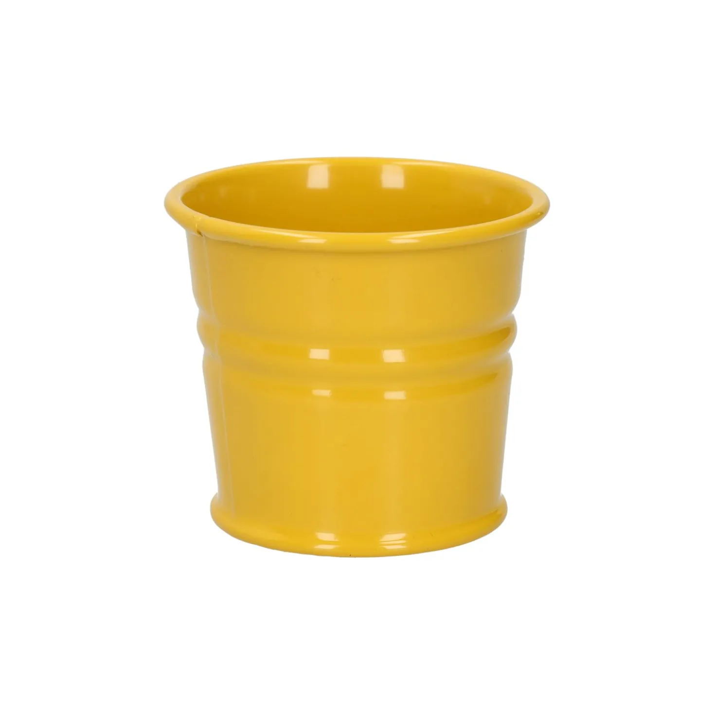 Bloempot, zink, bremgeel, Ø7 cm