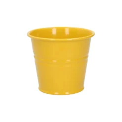 Bloempot, zink, bremgeel, Ø11 cm