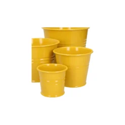 Bloempot, zink, bremgeel, Ø11 cm