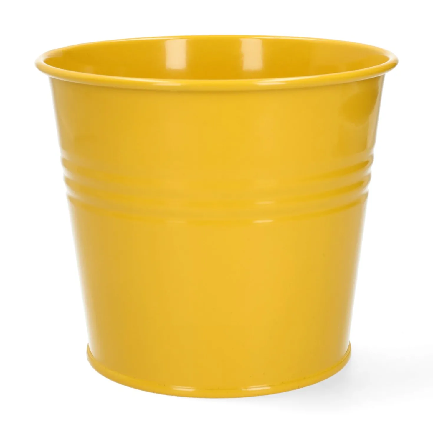Bloempot, zink, bremgeel, Ø17 cm
