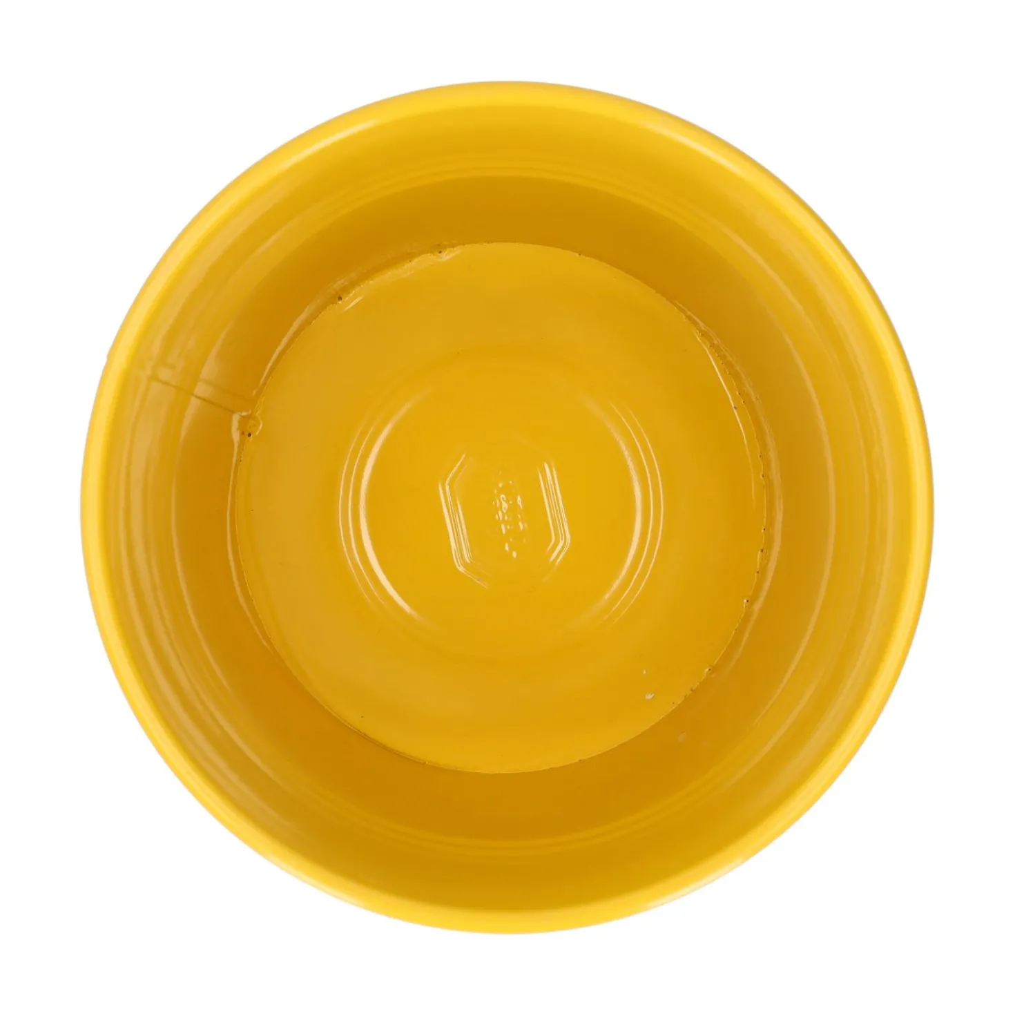 Bloempot, zink, bremgeel, Ø17 cm
