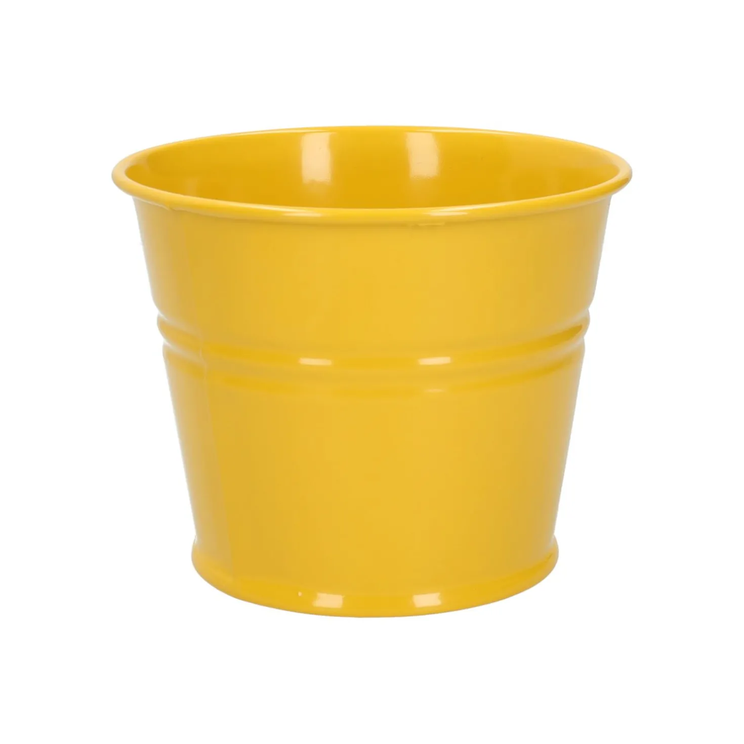 Bloempot, zink, bremgeel, Ø14,5 cm