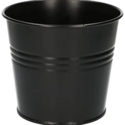 Bloempot, zink, mat zwart, Ø 16,7 cm