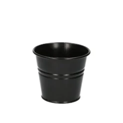 Bloempot, zink, mat zwart, Ø 11 cm