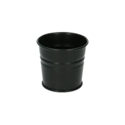 Bloempot, zink, mat zwart, Ø 7 cm