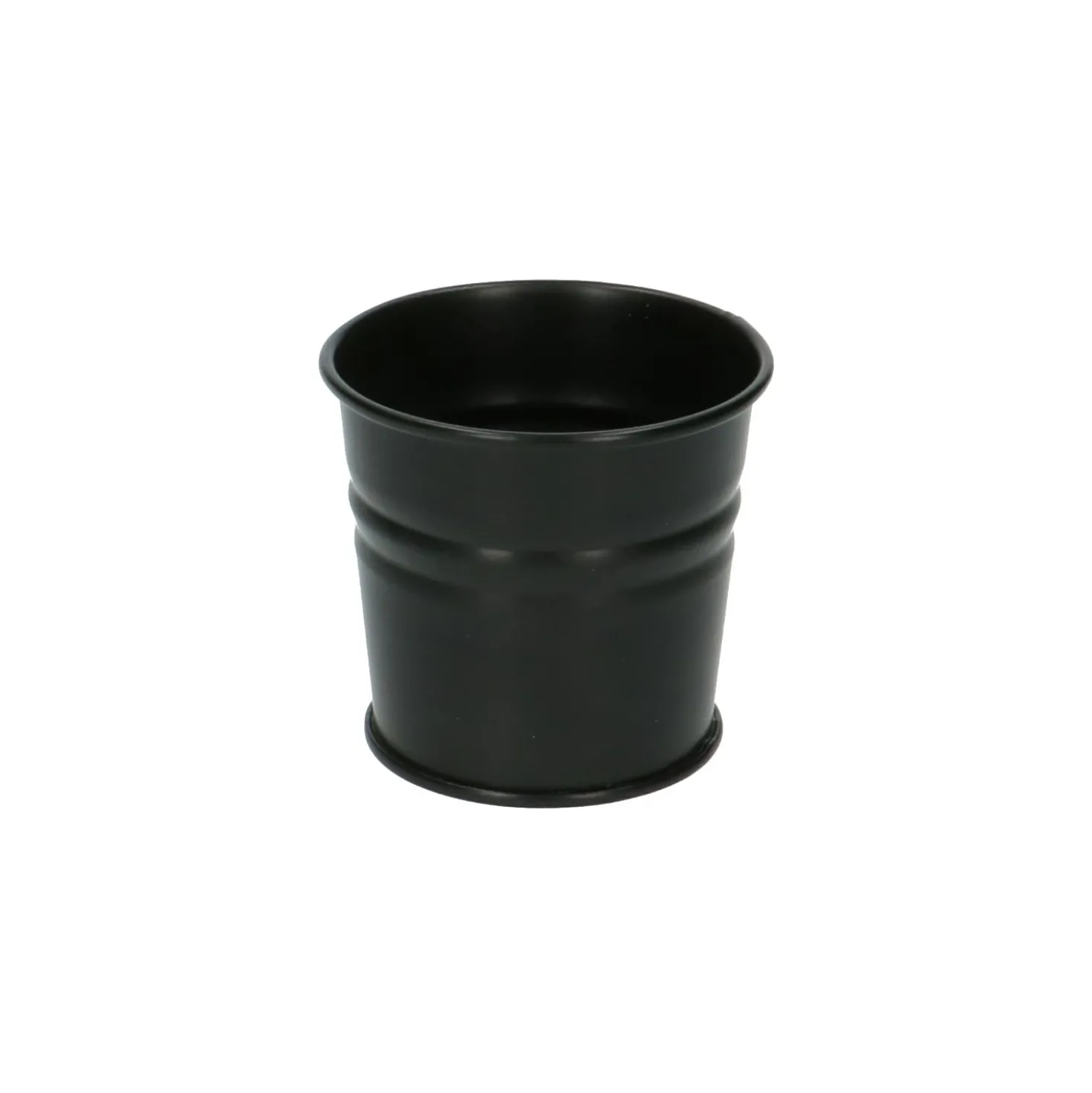 Bloempot, zink, mat zwart, Ø 7 cm