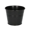 Bloempot, zink, mat zwart, Ø 14 cm