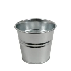 Bloempot, zink, naturel, Ø 11 cm