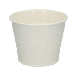 Bloempot, zink, offwhite, Ø 14 cm