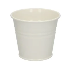 Bloempot, zink, offwhite, Ø 11 cm