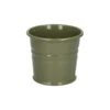 Bloempot, zink, olijfgroen, Ø7 cm