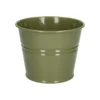 Bloempot, zink, olijfgroen, Ø14,5 cm