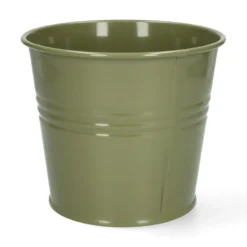 Bloempot, zink, olijfgroen, Ø17 cm