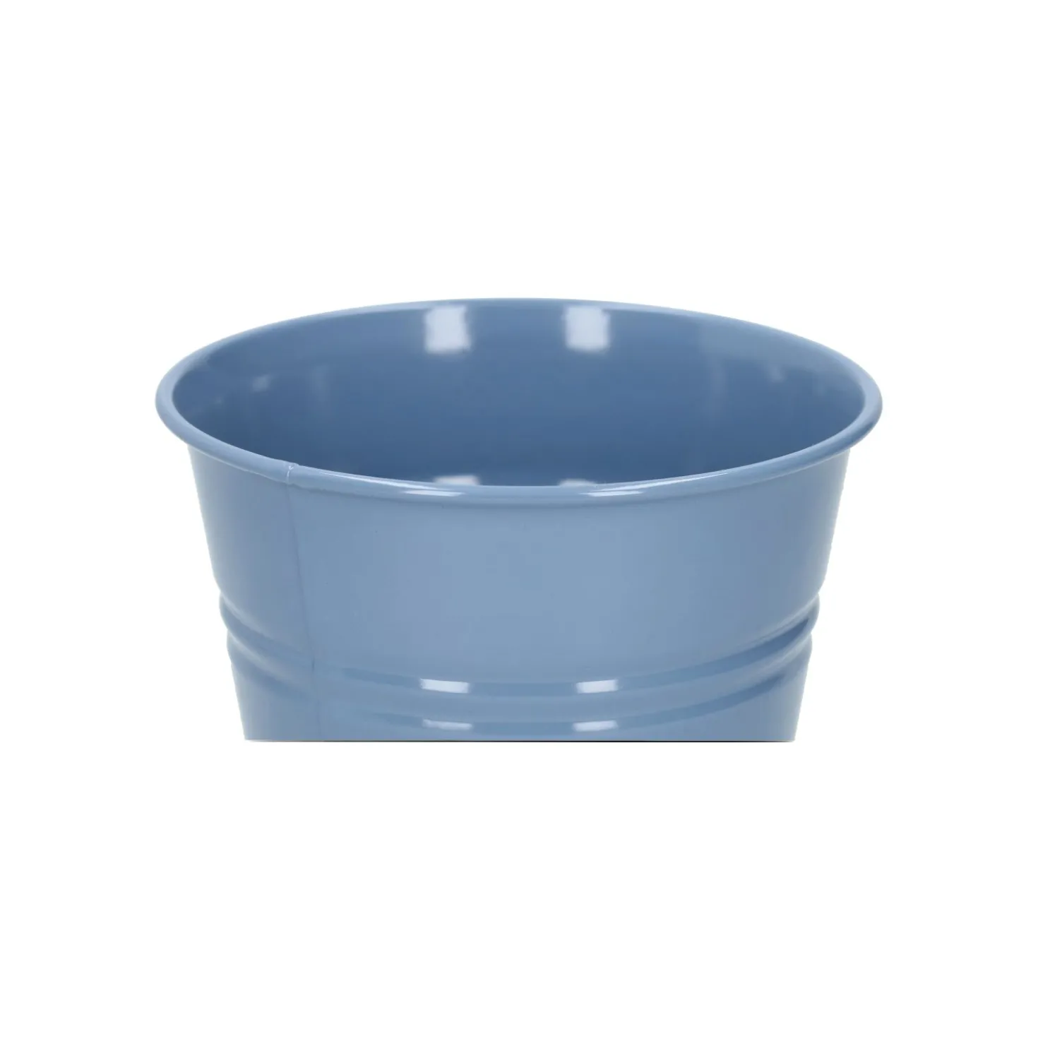 Bloempot, zink, zeeblauw, Ø14,5 cm