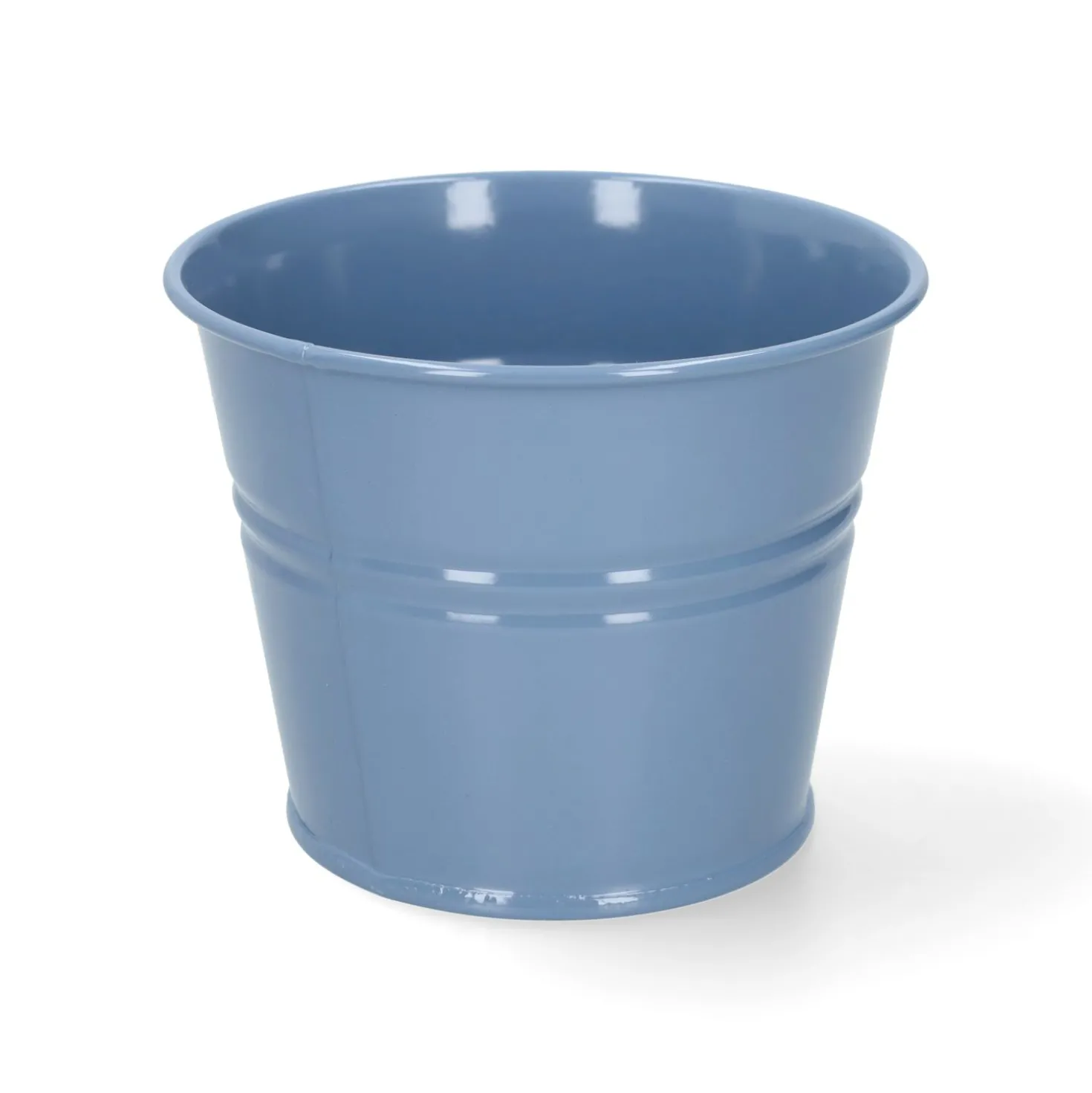 Bloempot, zink, zeeblauw, Ø14,5 cm