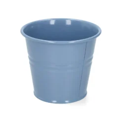 Bloempot, zink, zeeblauw, Ø11 cm