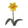 Bloem, vilt, narcis, geel, 24 cm