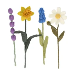 Bloem, vilt, narcis, geel, 24 cm