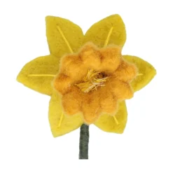 Bloem, vilt, narcis, geel, 24 cm