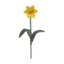 Bloem, vilt, narcis, geel, 24 cm