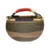 Bolgamand/boodschappen tas, savannegras, gekleurd, Ø 36 cm