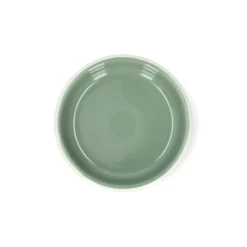 Bord diep, emaille, grijsgroen/wit, Ø14 cm