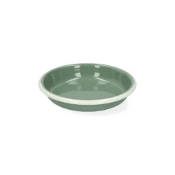 Bord diep, emaille, grijsgroen/wit, Ø14 cm