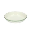 Bord diep, emaille, groengrijs/wit, Ø 15 cm