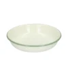 Bord diep, emaille, groengrijs/wit, Ø 19 cm