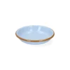Bord diep, emaille, lichtblauw/bruin, Ø14 cm