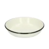 Bord diep, emaille, zwart/wit, Ø 19 cm