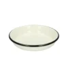 Bord diep, emaille, zwart/wit, Ø 15 cm
