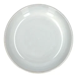 Bord diep reactieve glazuur, steengoed, grijs, Ø 22 cm