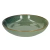 Bord diep reactieve glazuur, steengoed, groen, Ø 22 cm