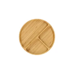 Bord met verdeelvakken, bamboe, Ø 20 cm