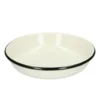 Bord pasta, emaille, zwart/wit, Ø 23 cm