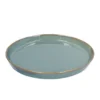 Bord reactieve glazuur, steengoed, groen, Ø 20,5 cm