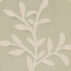 Bord, steengoed, groen, takje, Ø16 cm