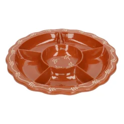 Borrelschaal met takjesslinger,terracotta, Ø 30 cm