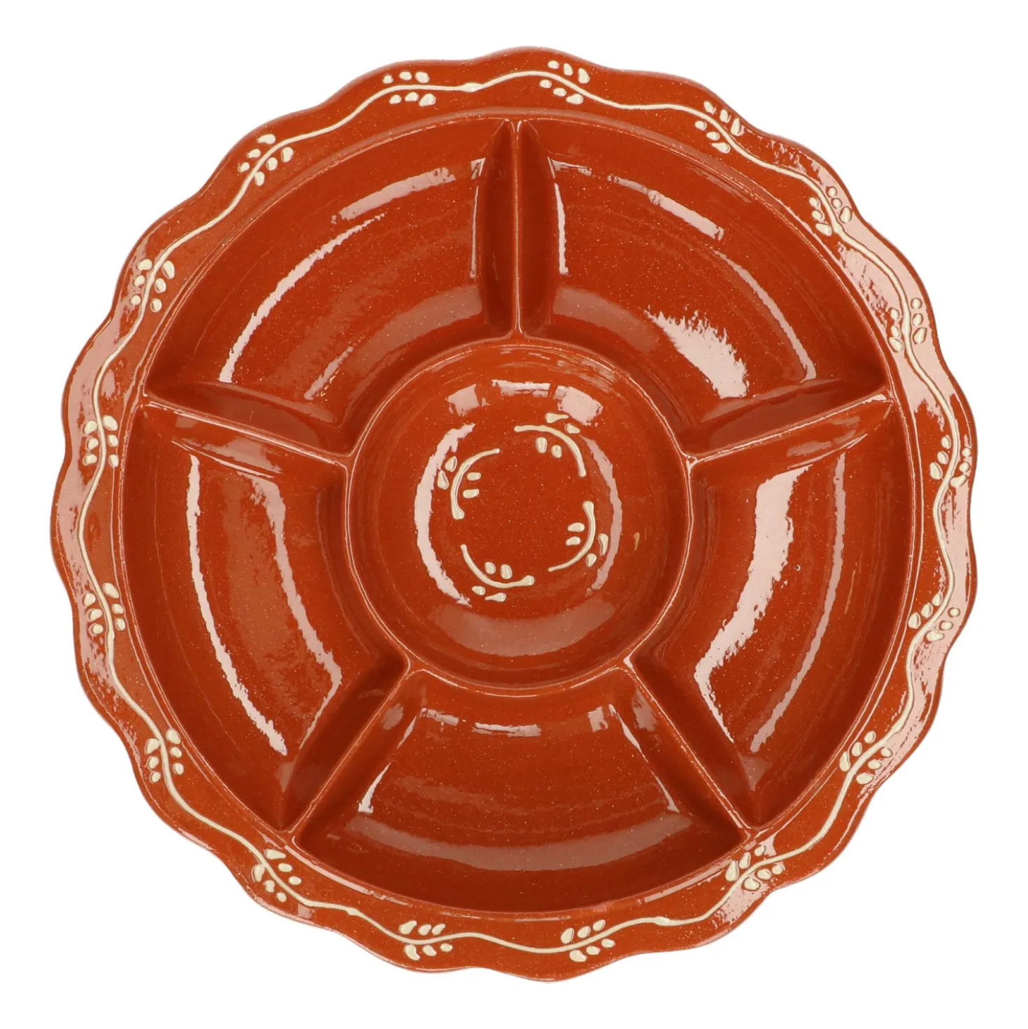 Borrelschaal met takjesslinger,terracotta, Ø 30 cm
