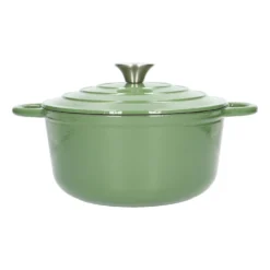 Braadpan, gietijzer, groen, Ø 24 cm