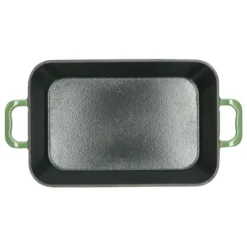 Braadslede, gietijzer, groen, 40 x 22 cm