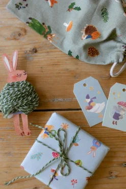 Cadeaulabels met bosvondsten, papier, 10 stuks