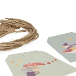 Cadeaulabels met bosvondsten, papier, 10 stuks