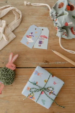 Cadeaulabels met bosvondsten, papier, 10 stuks