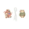 Cadeaulabels, papier, silhouet groepsknuffel en uil, 10 stuks